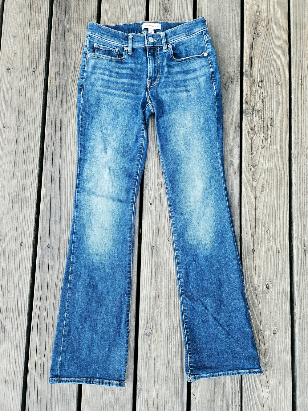 Lucky Brand Mid Rise Bootcut Jeans Size 4/27R Medium Wash Stretch Denim